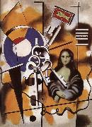 Fernard Leger Mona Lisa and key oil on canvas